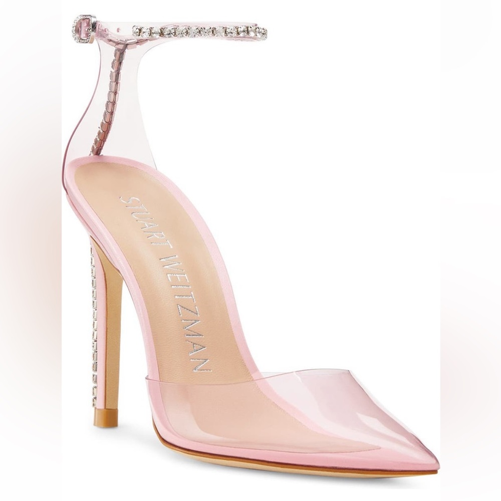 Get Your  Barbie heels Autentic Stuart Weiztman stilettos 100mm ankle straps.